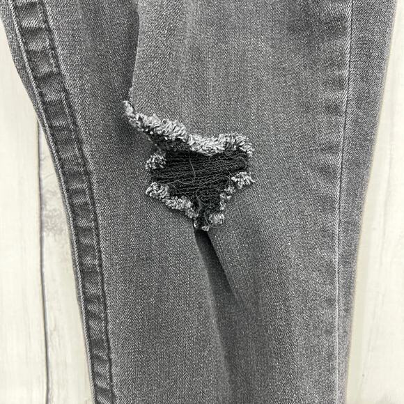Seven7 Size 16 (36x29) Short Tummyless High Rise Skinny Jeans Black Stone Wash - Picture 7 of 13